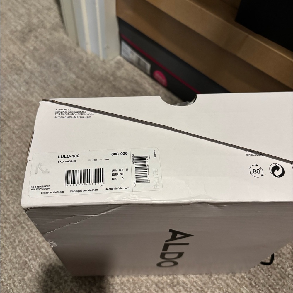 Aldo Lulu White Pearl Heels Pillow Walk size 8.5 - Picture 6 of 6